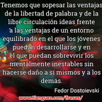 Sobre la libertad de palabras e ideas